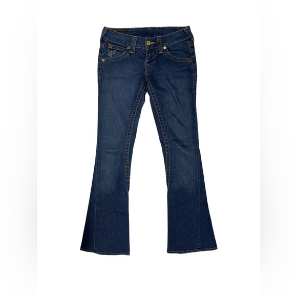 True Religion Jeans True Religion Womens Jeans Flare Size 27 Button Embelleshed Back Pockets